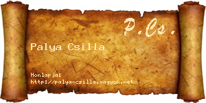 Palya Csilla névjegykártya