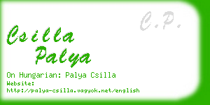 csilla palya business card